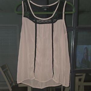 Forever 21 Black and Cream Lace Blouse